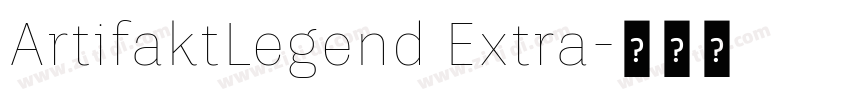 ArtifaktLegend Extra字体转换